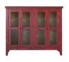 Picture of Antique Red 49 Inch Console with Glass Doors