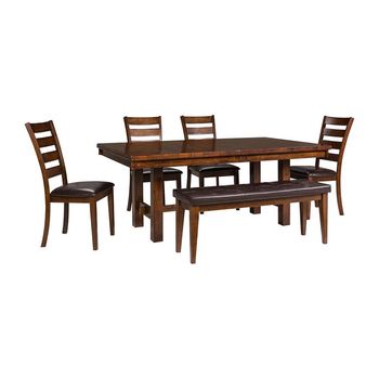 Kona 92 Inch Table with Four Chairs and Bench