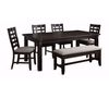 Picture of Astrid Dining Leaf Table with Four Chairs and One Bench