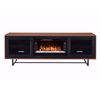 Picture of Santa Ana Brown/Black TV Stand with Fireplace