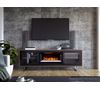 Picture of Santa Ana Brown/Black TV Stand with Fireplace