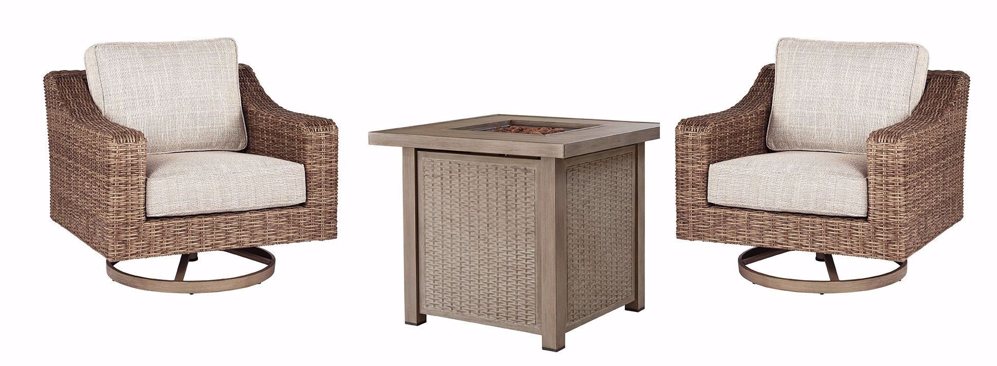 Lyle Square Firepit Table with 2 Chairs