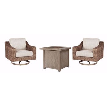 Lyle Square Firepit Table with 2 Chairs