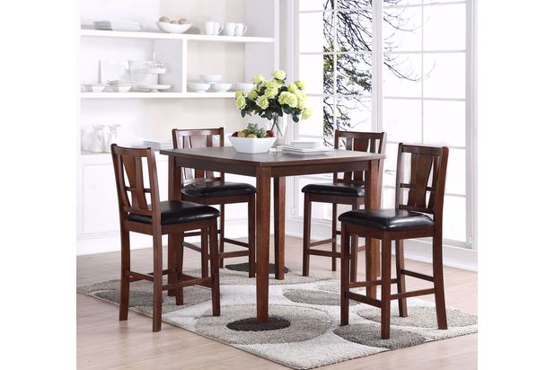 Picture of Dixon Espresso Counter Height Table & 4 Stools