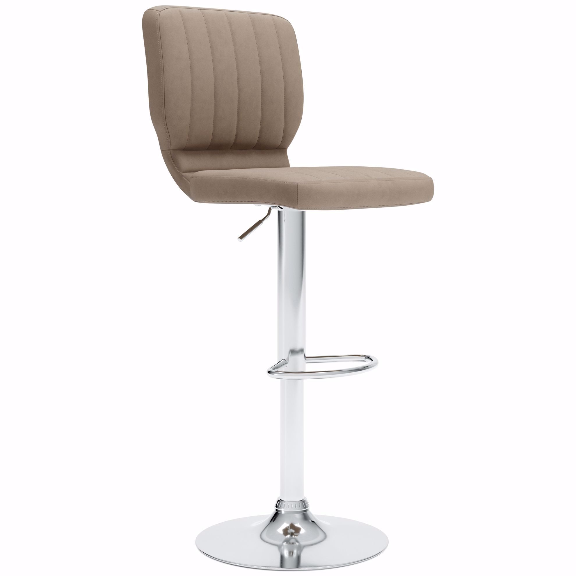 Pollzen Upholstered Swivel Adjustable Stool