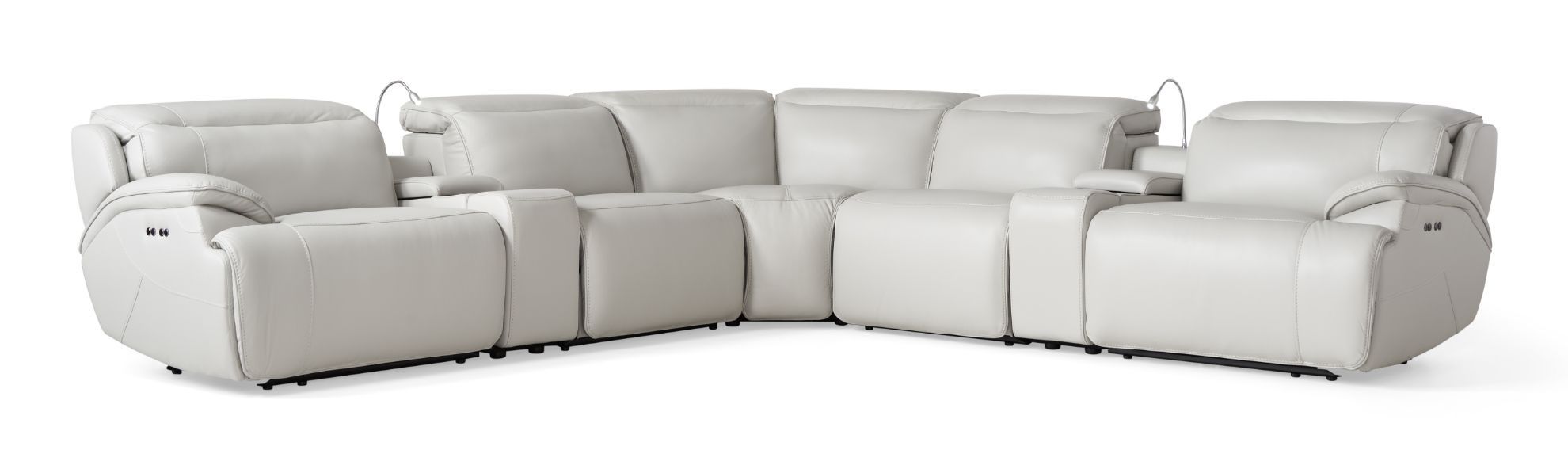 York 7pc Power  Sectional