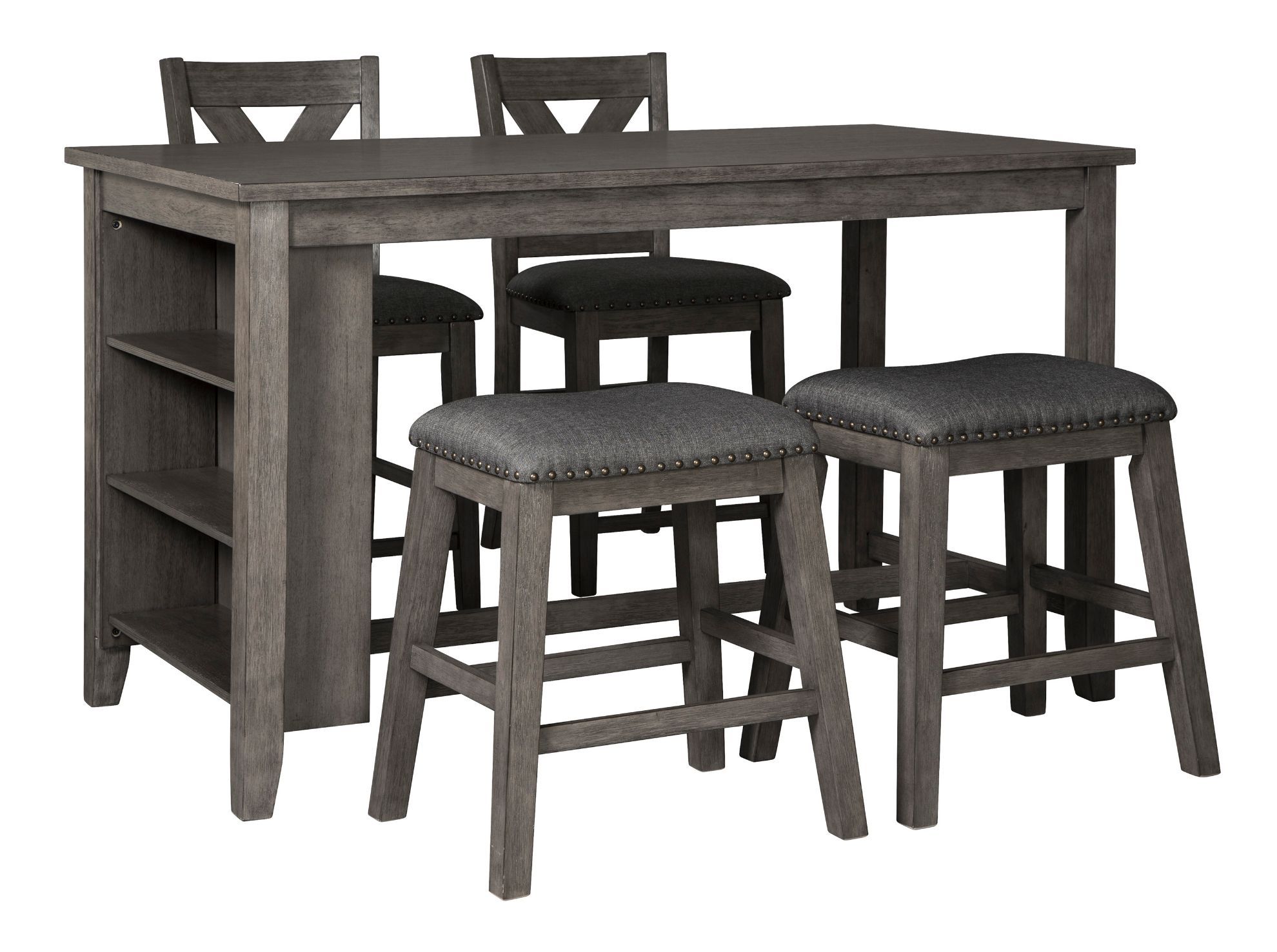 Caitbrook Counter Table with 4 Stools
