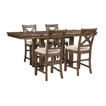 Moriville Dining Table with Four Stools