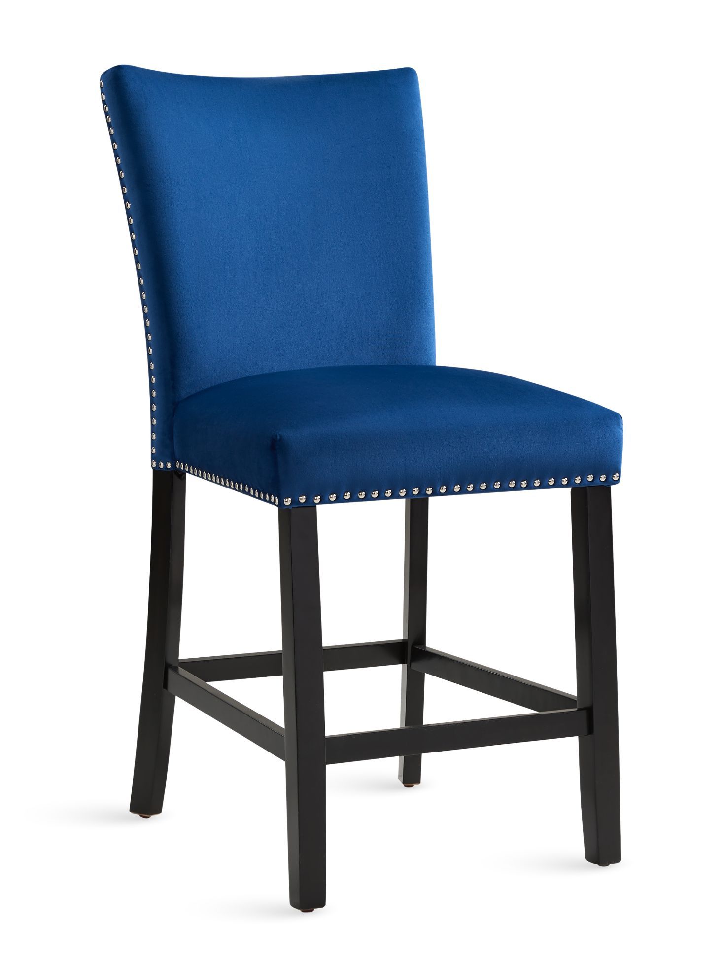 Francesca Blue Velvet Counter Chair