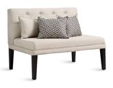 Maddox Loveseat Bench with Five Pillows