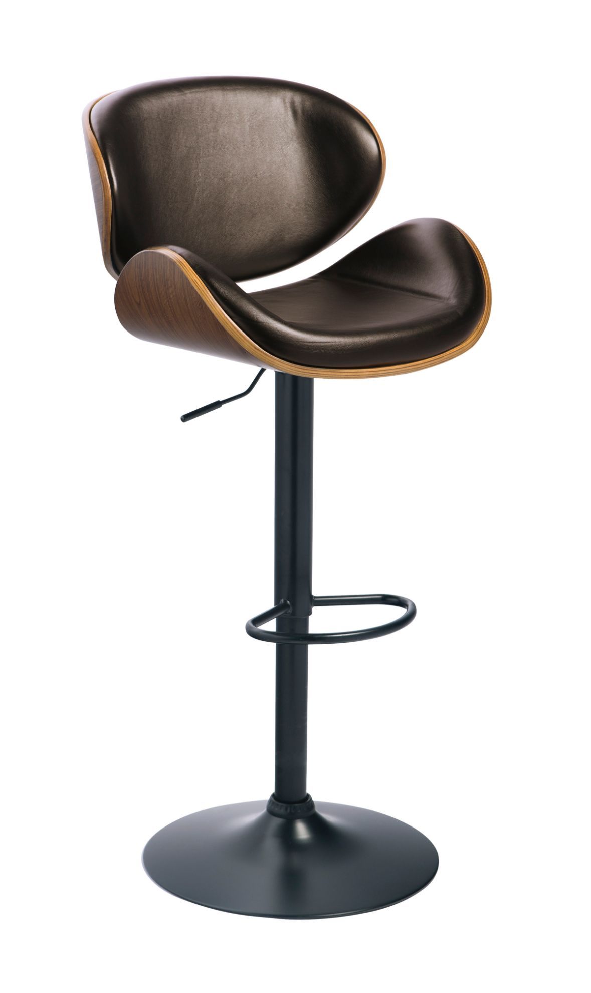 Bellatier Black Swivel Barstool