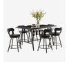 Picture of Bistre Counter Table with Six Stools