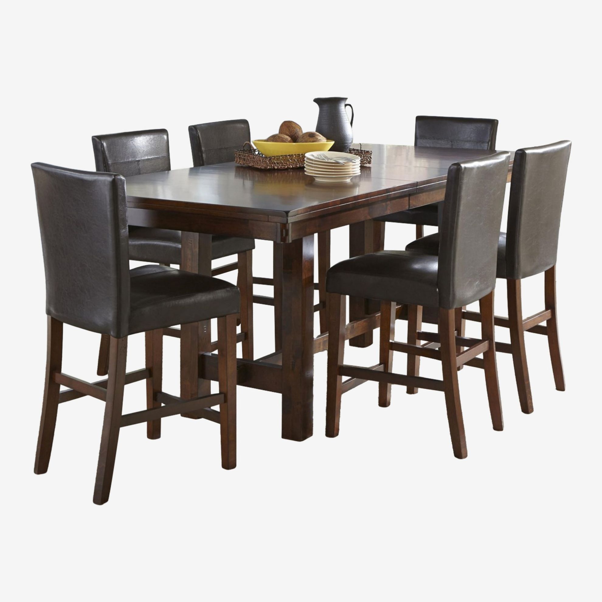 Kona 90 inch Counter Table with Four Parsons Stool