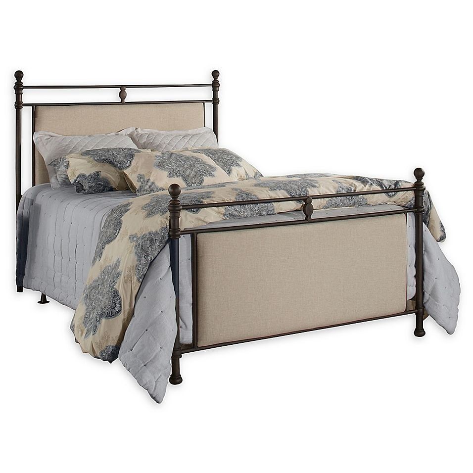 Ashley Linen Stone King Bed