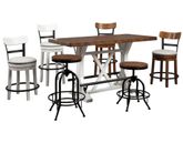Valebeck Counter Table with 6 Stools