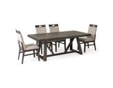 Hearst Dining Table with 4 Upholstered Side Chairs