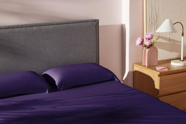 Picture of Purple SoftStretch Purple Cal King Sheet Set