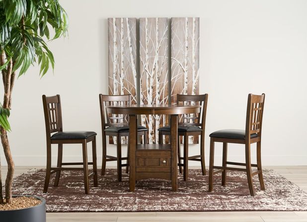 Picture of Max Cherry 5pc Counter Dining Set