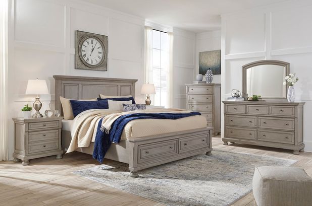 Picture of Lettner King Panel Storage Bed