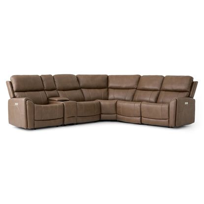 Picture of Cappuccino 6pc Power Sectional