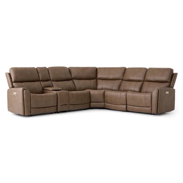 Picture of Cappuccino 6pc Power Sectional