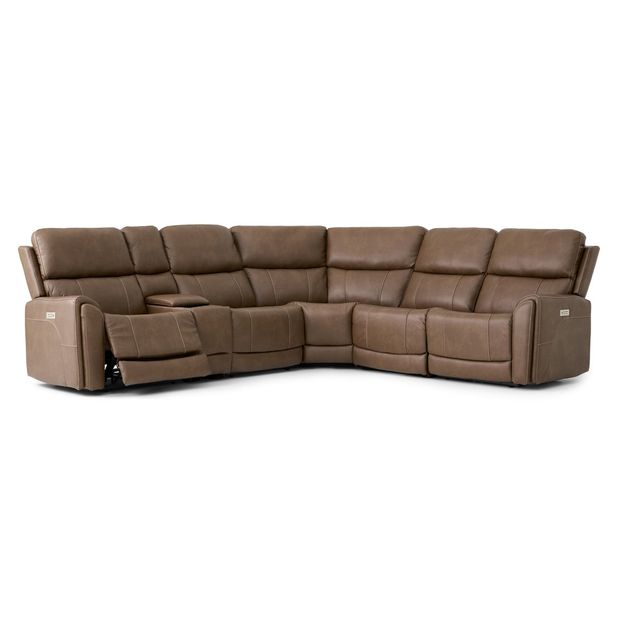 Picture of Cappuccino 6pc Power Sectional