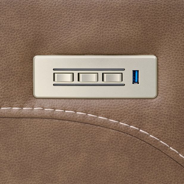 Picture of Cappuccino 6pc Power Sectional