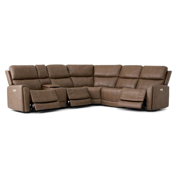 Picture of Cappuccino 6pc Power Sectional