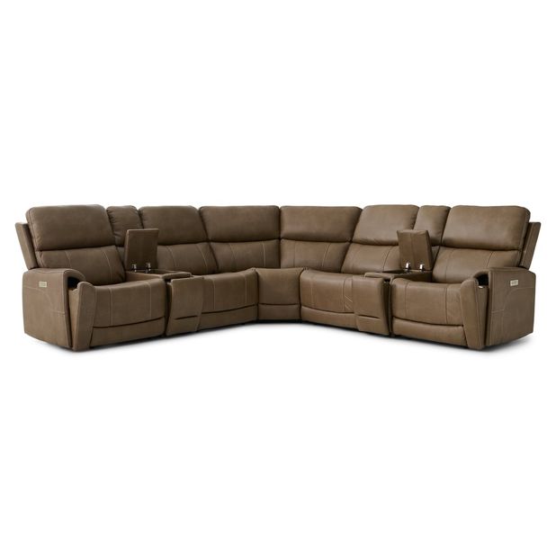 Picture of Cappuccino 7pc Power Sectional