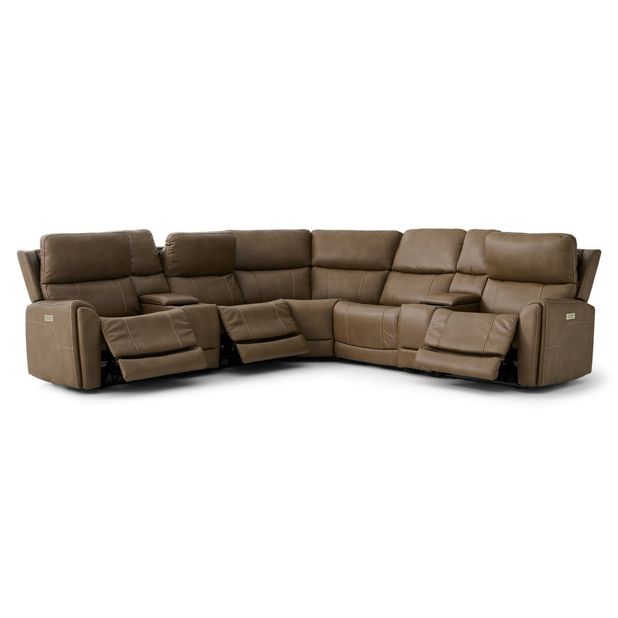 Picture of Cappuccino 7pc Power Sectional