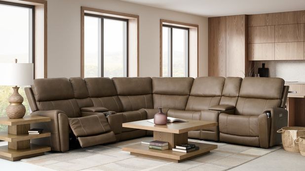 Picture of Cappuccino 7pc Power Sectional