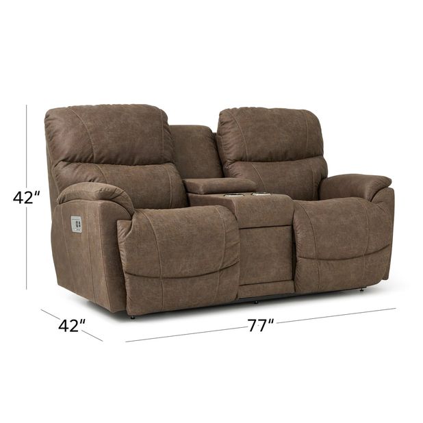 Picture of Trouper Power Recline Console Loveseat