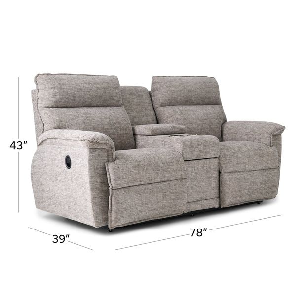 Picture of Jay Linen Reclining Console Loveseat