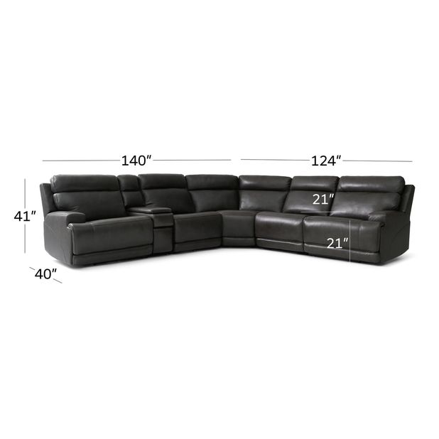 Picture of Charcoal 6pc Power Sectional