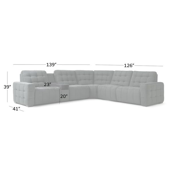 Picture of Peyton Pepper 6pc Power Sectional