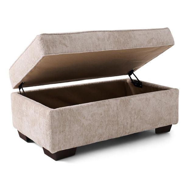 Picture of Ritz Taupe Storage Ottoman